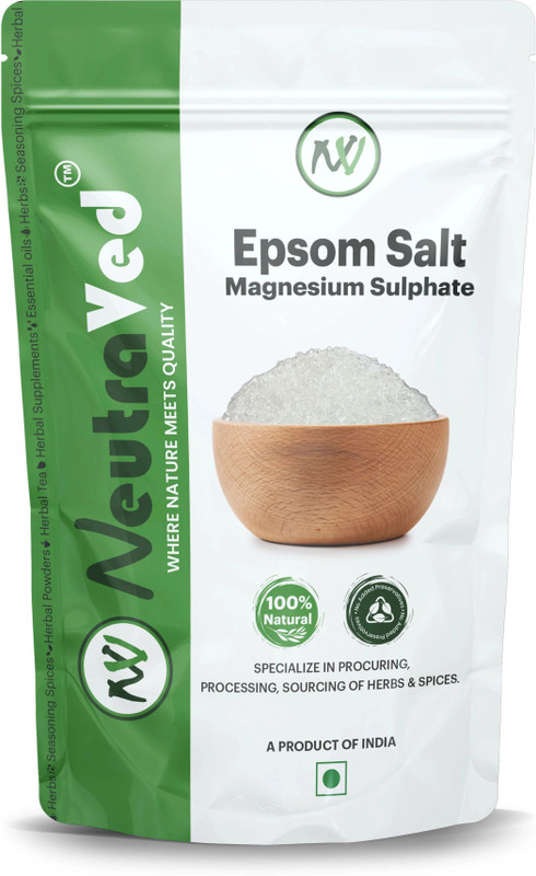 NeutraVed Epsom Salt for Bathing ,Foot Soak Body Relaxing, Muscle Pain Magnesium Sulphate(1000 g)