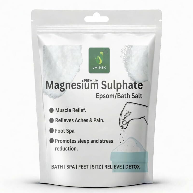 JAINIK Epsom Salt For Muscle Relief, Relieves Aches Pain 2KG(2000 g)