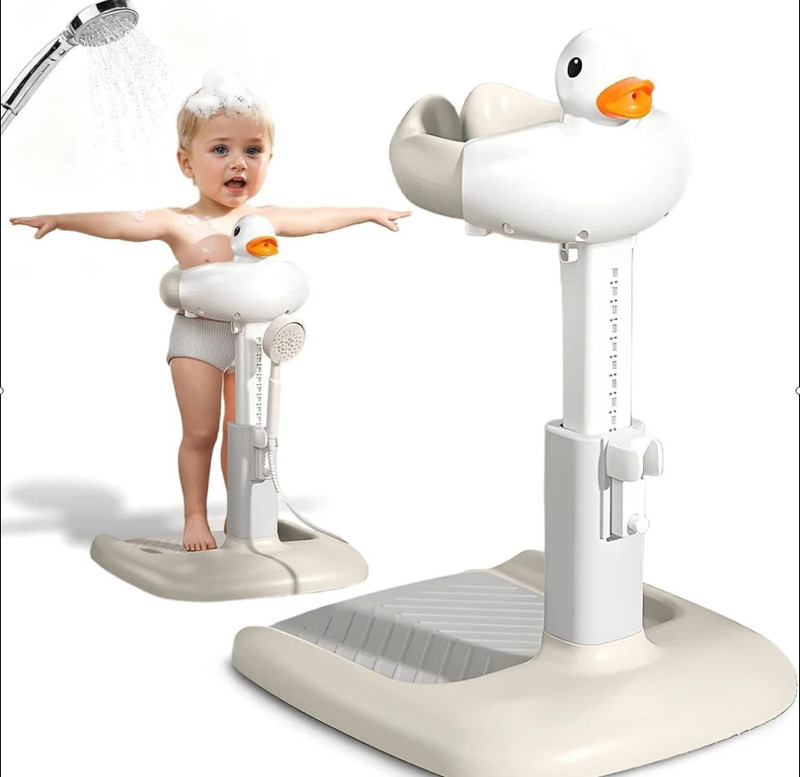 KRISHAVWORLD Baby Bath Support Stand Adjustable Prod Baby Bath Seat(White)