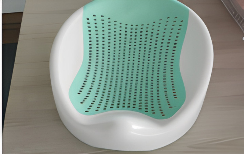 Safekido Premium Bath Seat -For Kids, New Born Babies | Anti-Slip Silicone Bathtub Seat Baby Bath Seat(White)