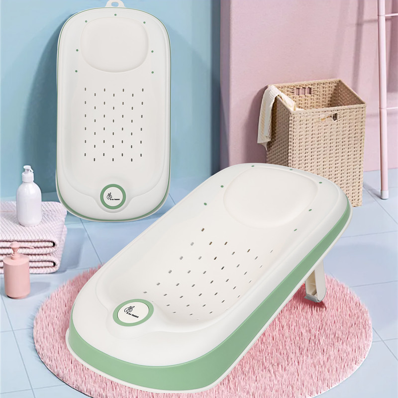 R for Rabbit Baby Bather with 3 Recline Ways & Anti-Slip Base comes with Ergonomic Support Baby Bath Seat(Green)
