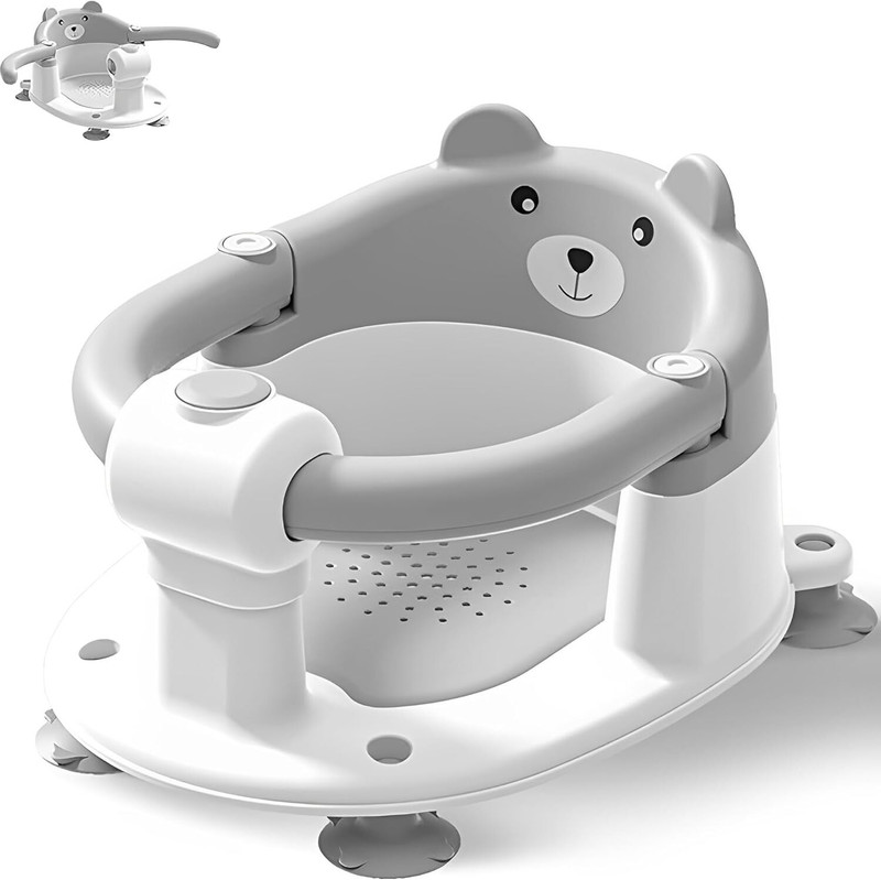 Deoxys Baby Bath Seat for Babies 6 Months & Up, Toddler Bath Seats for Babies Baby Bath Seat(Grey)