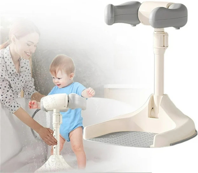 SUNNIFA Baby Bath Stand for 12-36 Month Toddlers, Folding Baby Bathing Assistant Stand Baby Bath Seat(Multicolor)