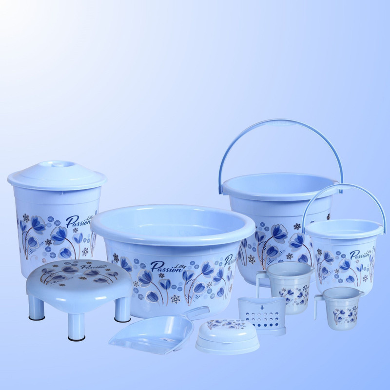 Goodwill Tech Unbreakable, Strong, Durable Bathroom Set 10 in 1 -Queen ideal for Baby Bath Seat(Blue)