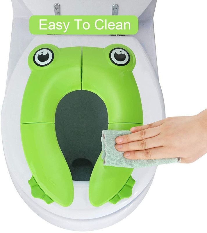 Newway Foldable Potty Seat, Best Hygienic Sanitary Toilet Solution for Kids Potty Seat Baby Bath Seat(Green)