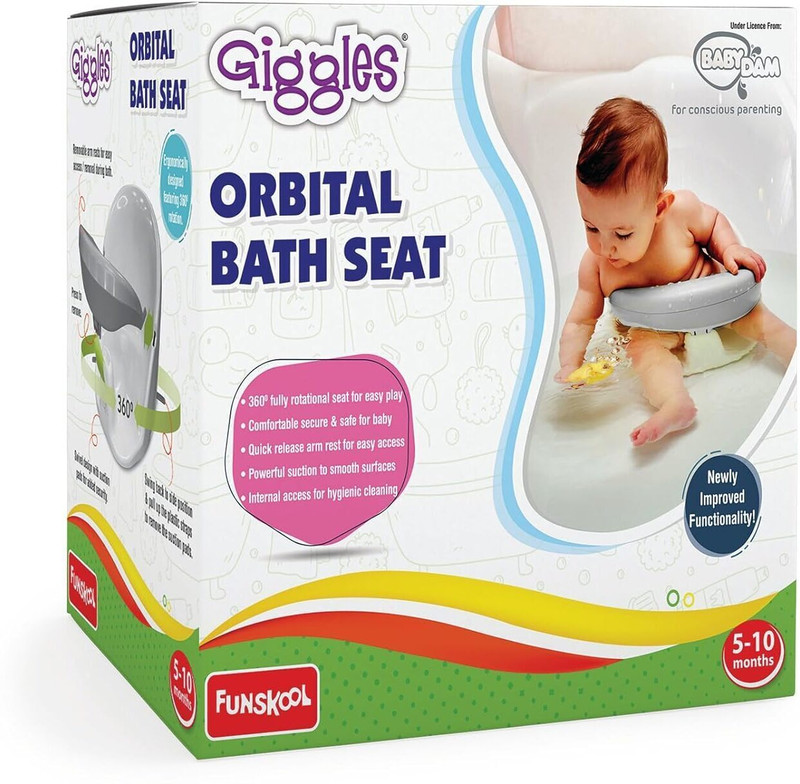 Funskool Newborn Orbital Bath Seat for Babies 5 Months & Up Baby Bath Seat(Grey)