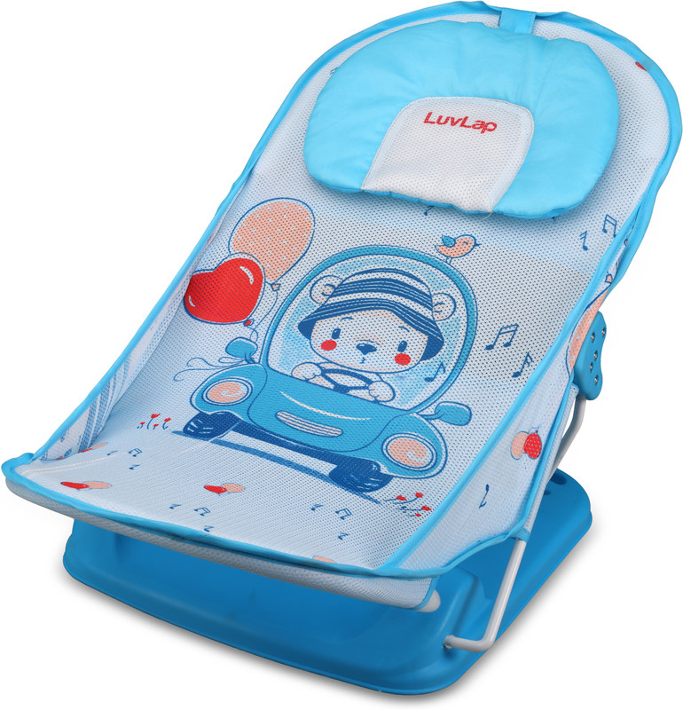 LuvLap Happy Wheels Baby Bather for Baby 0-12 Months,3 Position Adjustable, Baby Bath Seat(Multicolor)