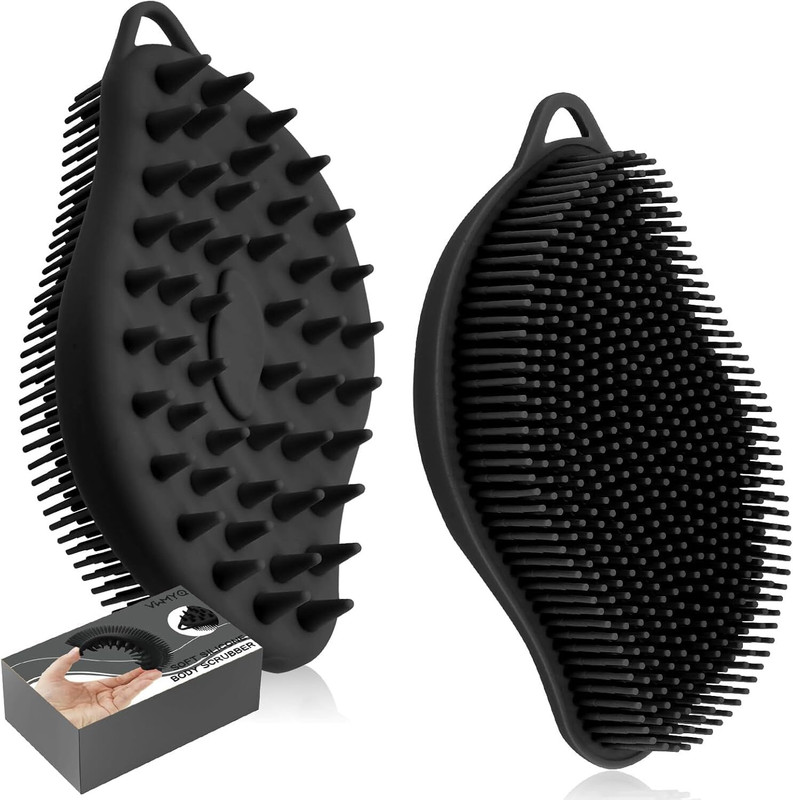 LILA ENTERPRISE Soft Silicone Loofah and Body Exfoliator for Deep Cleaning and Massage