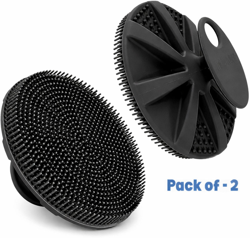 Zyra Premium Silicone Body Brush Hygienic Bath Scrubber for Glowing Skin, Men & Women