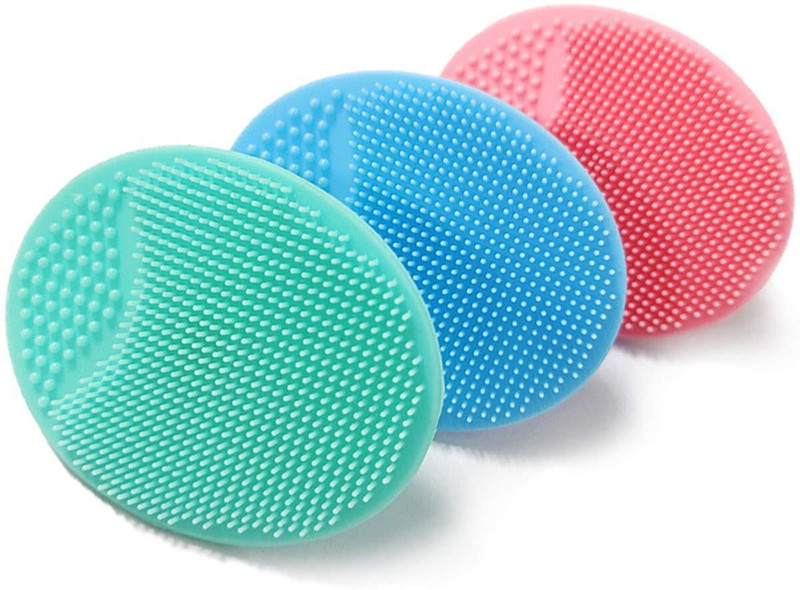 DSAFE Baby Bath Brush, Baby Cradle Cap Brush, Silicone Massage Brush Pack Of 3