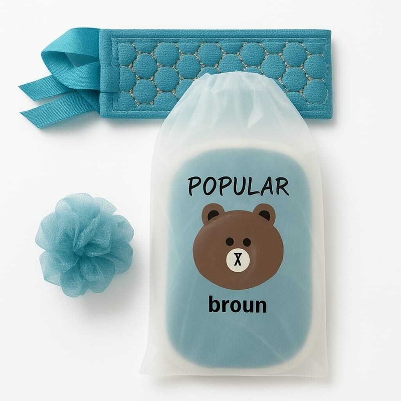 Shellyx Shower Pouf Body Scrubber Exfoliator Bathing Round Sponge