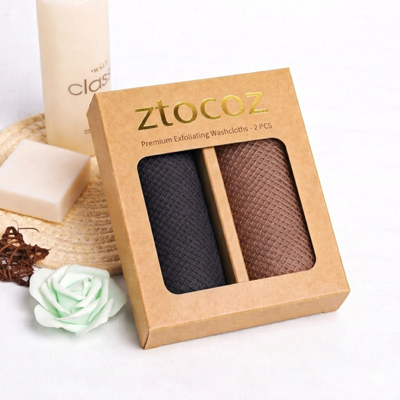 ZTOCOZ African Net Sponge - 2 Pack Long Exfoliating Mesh Back Scrubber for Glowing Skin