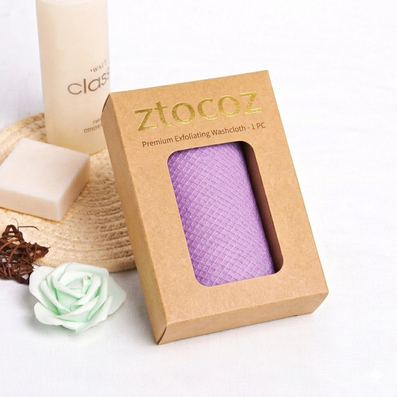 ZTOCOZ African Sponge Net,Body Exfoliating Mesh Bath Scrubber,Quick Dry (1 PCS)