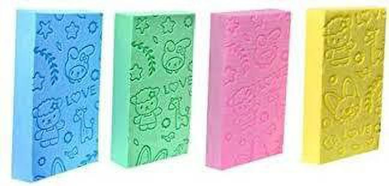 SOMUDEE Texture Remove Dirt Skin, Body Painless Bath Sponge for Adults Kids Reusable