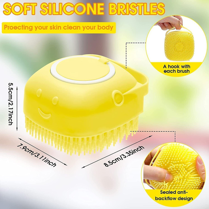 jeniry Silicone Bath Brush Shower Massage Scrubber Body Skin Exfoliating Scrubbing 003