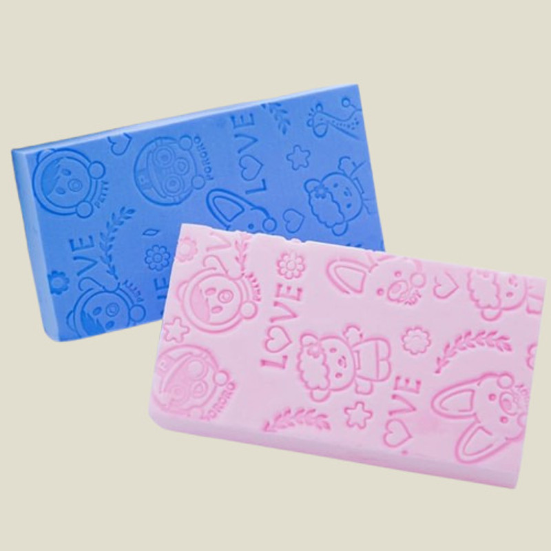 Qseefy 2 PCS Soft Bath Body Exfoliating Shower Sponge