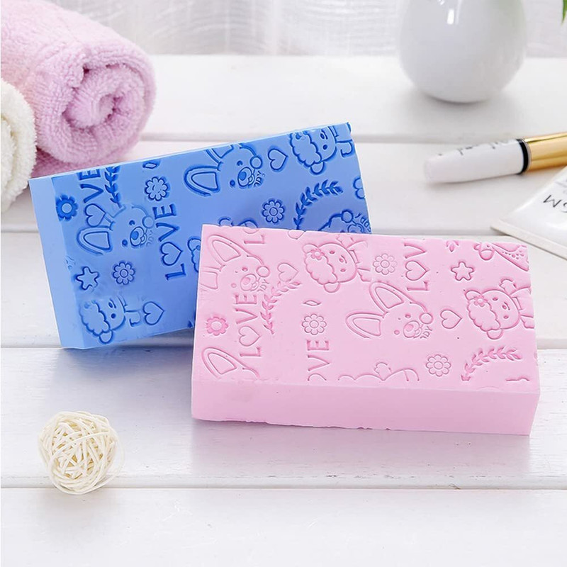 RAVARIYA Body Dead Skin Remover Ultra Soft Bath Body Sponge For Adults Kids Pack Of 2