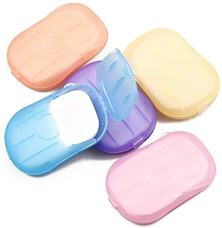 AAHISHAN 5 Box of 100 pcs Disposable Hand Washing Cleaning Paper Soap
