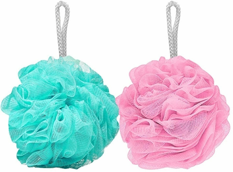 ART FLOW Bathing Round Loofahfor Men and Women Pack of 2 Multicolour
