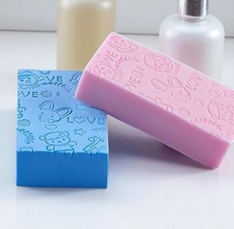Qseefy Exfoliating Bath Sponge Japanese Spa Cellulite Massager