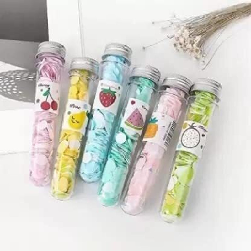WebDealz Pack of 2 Travel Soft Paper Soap Flower Design Tube Shape Bottle x2.62
