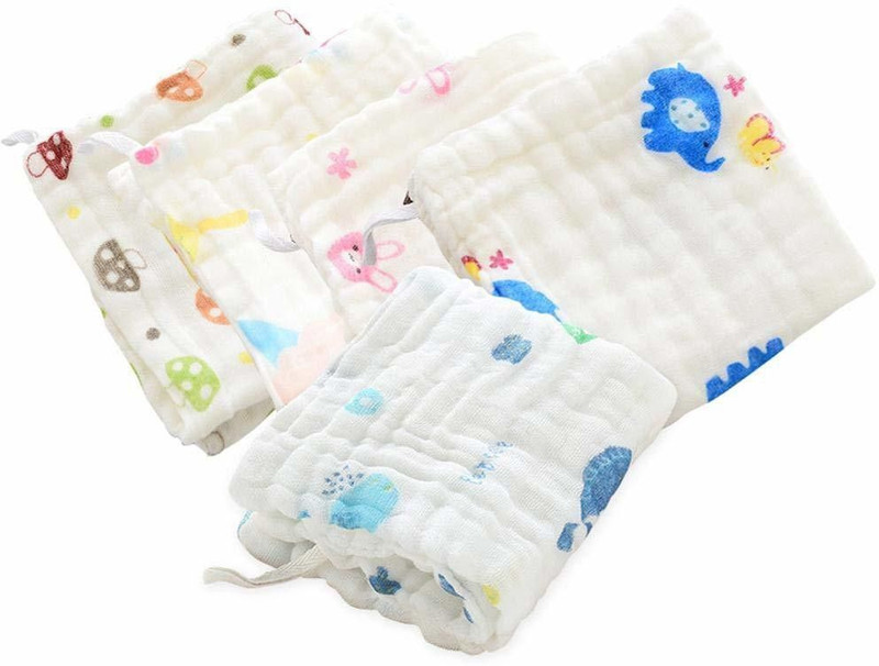 BABY STATION Cotton, Bamboo 350 GSM Face, Hand Towel Set(Pack of 5)