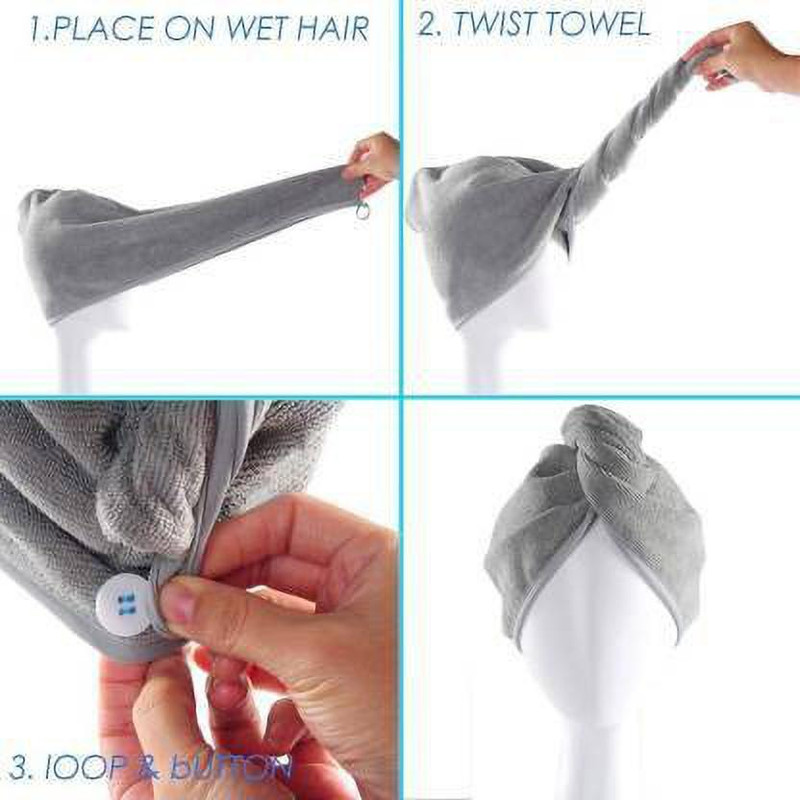 PPC COLLECTION Microfiber 550 GSM Bath, Hair Towel