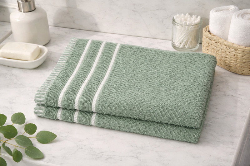 Satisfyn Cotton 450 GSM Hair, Hand, Face Towel Set(Pack of 2)
