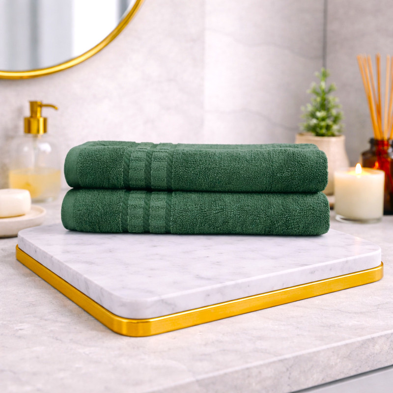 CasPure Cotton 600 GSM Hand Towel(Pack of 2)