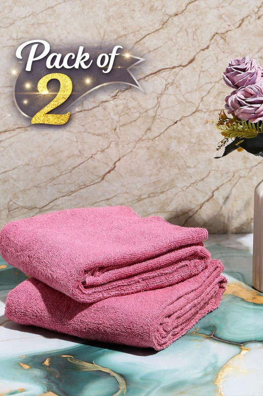 Moca by Monte Carlo Cotton 380 GSM Bath Towel(Pack of 2)