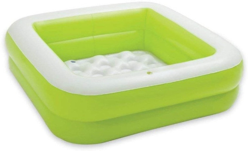 Jiyanux Inflatable Square Kids Pool Soft Base Portable Baby Bath Tub Indoor Outdoor(Multicolor)