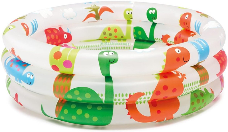 SUNNIFA Inflatable Baby Swimming Pool for Kids & Toddlers | Dinosaur Print Baby Bath(White, Multicolor)