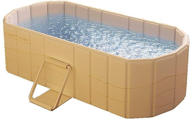 KARTAHARTA Foldable Bathtub for Adults, Extra-Large Collapsible Soaking Tub(Yellow)