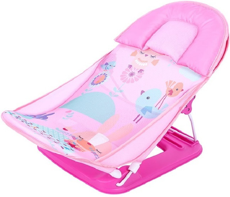 Baby'Pa Baby Bather For Newborn And Infants, Printed Baby Bather Seat(Pink)