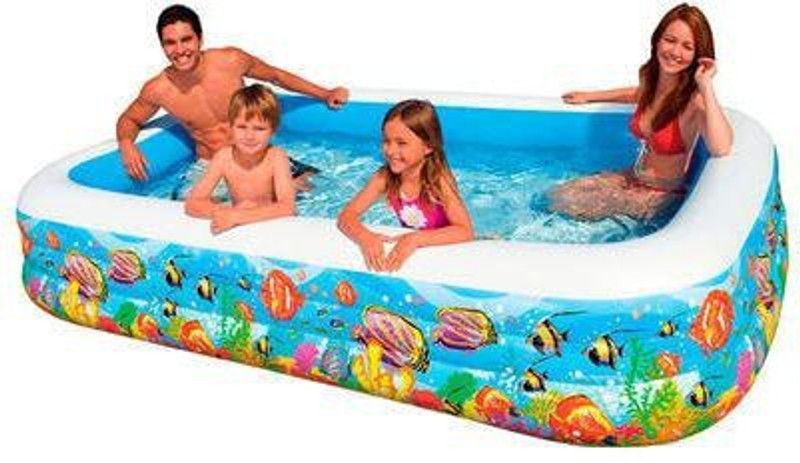 bhatla stores 10 Feet Family Big Size Swimming Pool Tub | Indoor & Outdoor Summer Play(Multicolor)