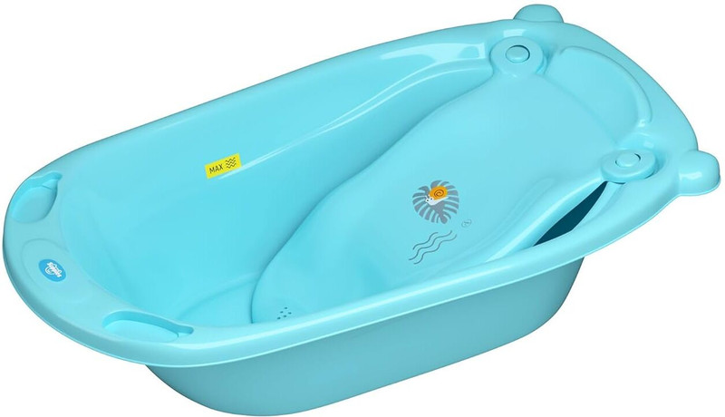 Wiggle Spacious Baby Bathtub with Sling & Drain(Blue)