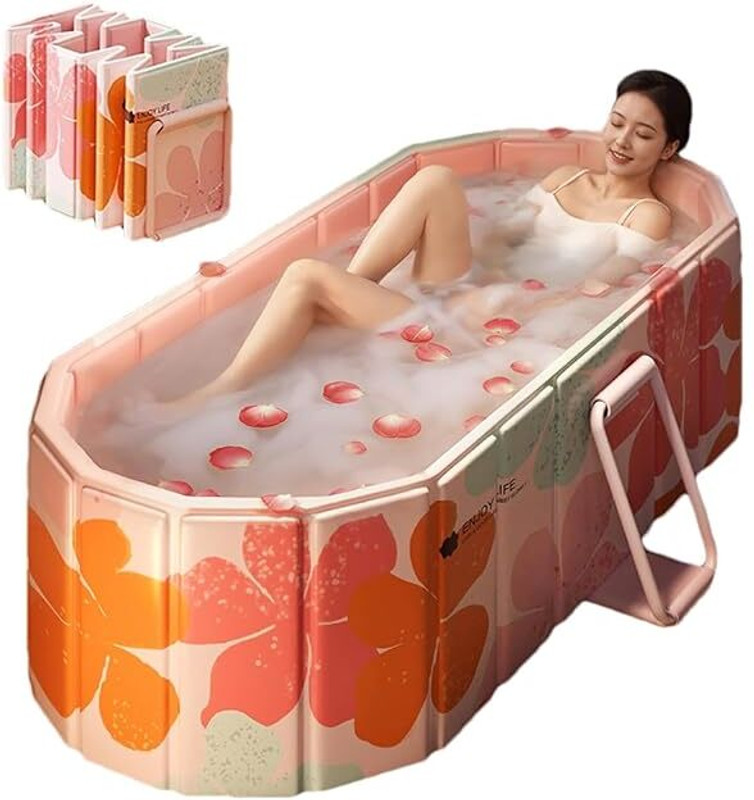 KARTAHARTA Bath tub for adult for bathroom Tub for Home SPA(Peach)