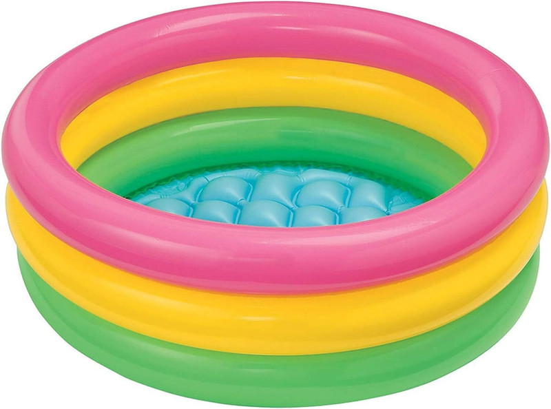 indmart Inflatable Kiddie Pools Kids Swimming Pool Toddler Pools, 3 ft Large Summer Pool(Multicolor)