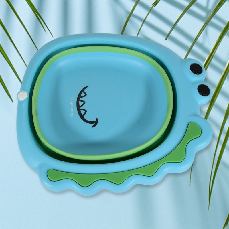 Oblivion Frog-Shaped Foldable Baby Wash Basin - Space Saving, Easy Clean & Lightweight(Multicolor)