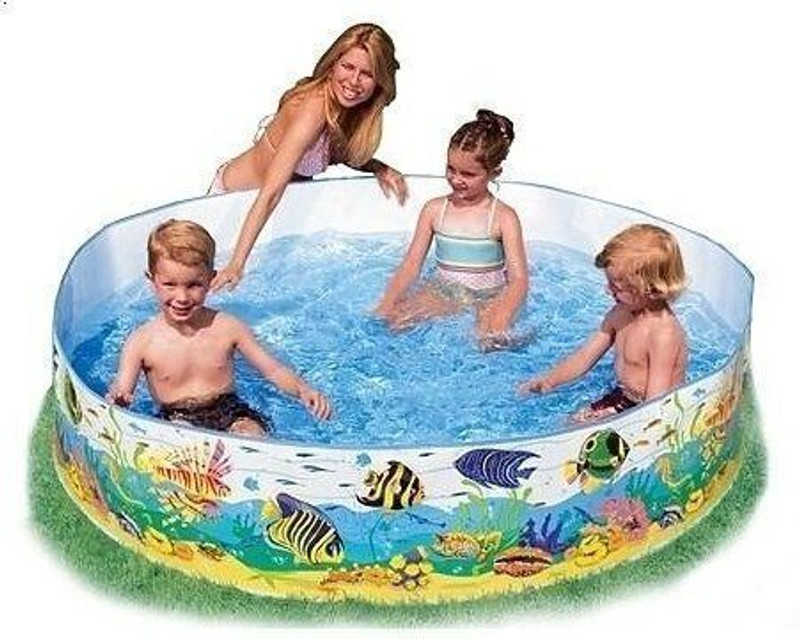 Kidoyz Kids Inflatable Swimming Pool 183cm x 38cm | Foldable Pool with Animal Print(Multicolor)