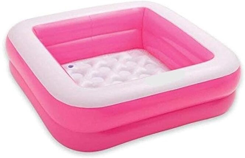 Kidoyz Inflatable Baby Bath Tub and Kids Swimming Pool,Square Portable Bathtub(Pink)