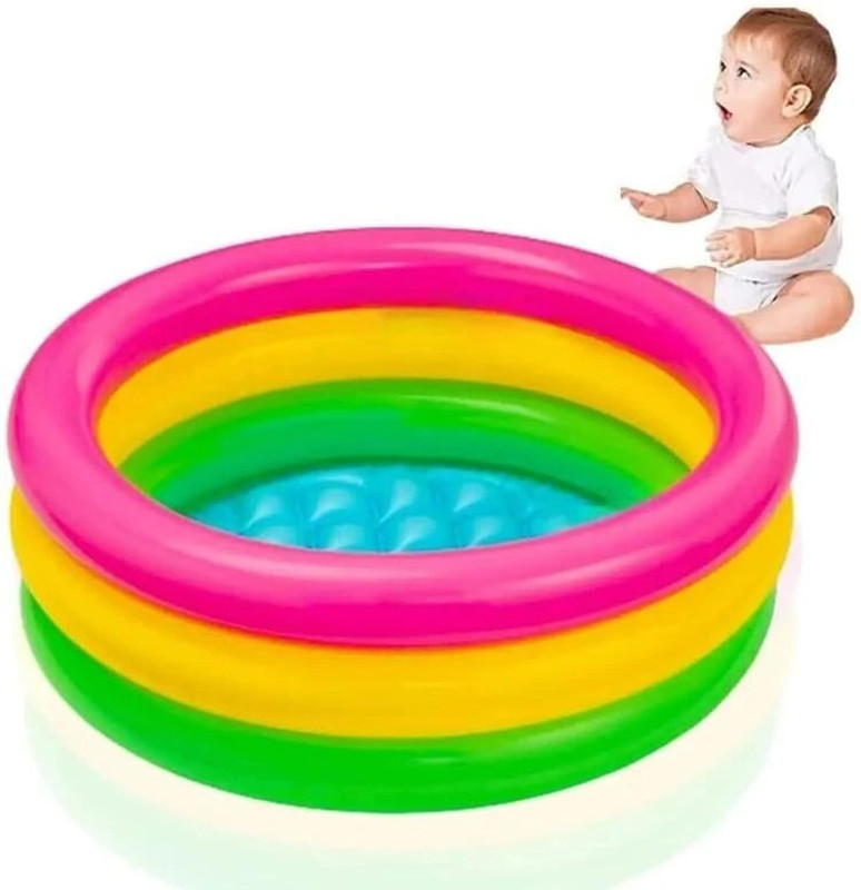 HouseOfCommon Sunset Glow Baby Pool For kids Round Play Box Pool Bath Tub 1-5Years Size 2ft(Multicolor)