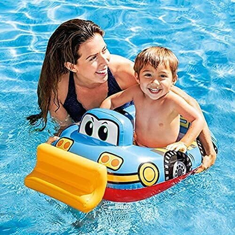 Pamidhar New Inflatable Pool Swimming Car Toy Water Float Ring Cruiser Shape Tube Boat(Multicolor)