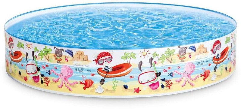 GOSHOPPE ENTERPRISES 4 Feet Swimming Pool for Kids Non-Air Without Air Home Garden(Multicolor)