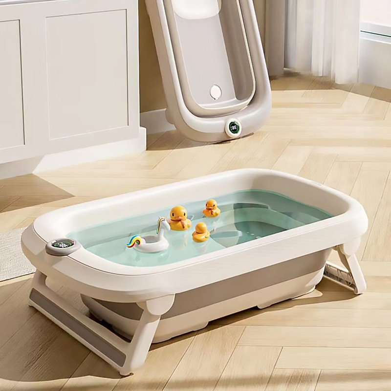 Zeto The Home Neonatal Large Portable Bath Bucket Baby Bathing Positioning and Lying(Grey + White)