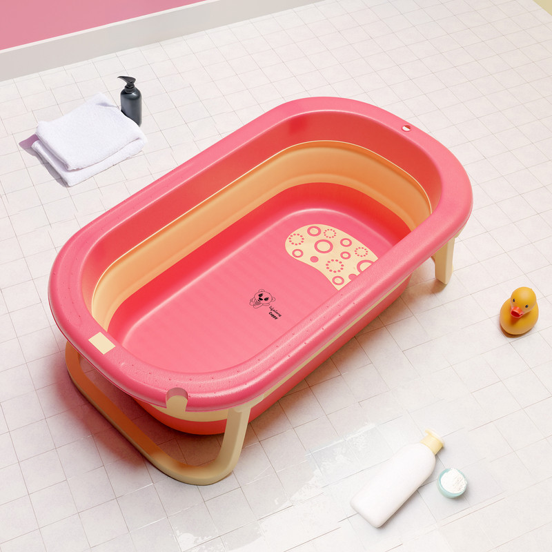 Lifelong Cuppy Baby Bath Tub for 0-3 Years | Durable & Anti Skid Seating Tub for Babies(Red)