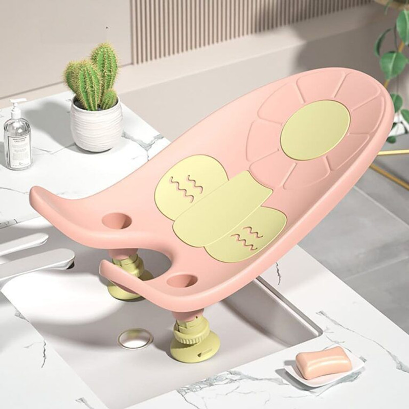 StarAndDaisy CozyCare Baby Bather, Comfortable & Easy-to-Use Bath Seat for 0-18 months,Pink(Pink)