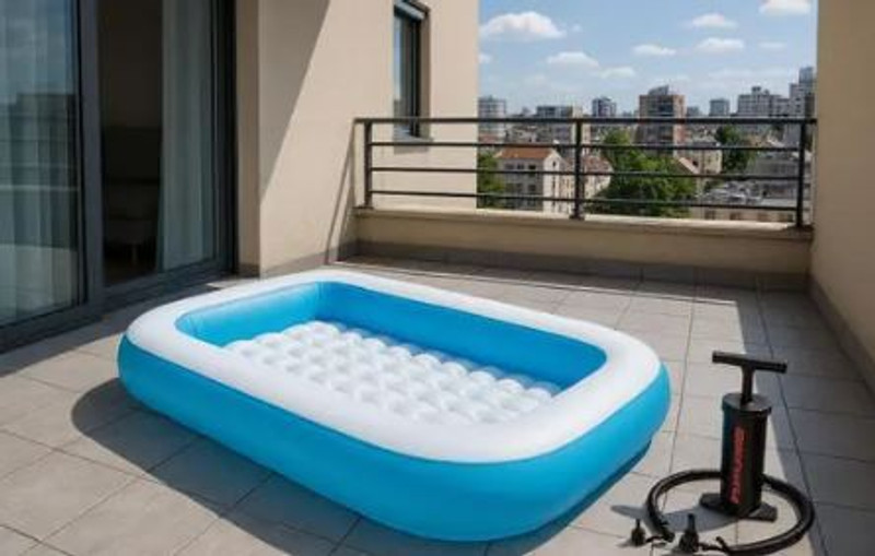 SBJ Collection Inte 5 ft tub with pump(Blue)