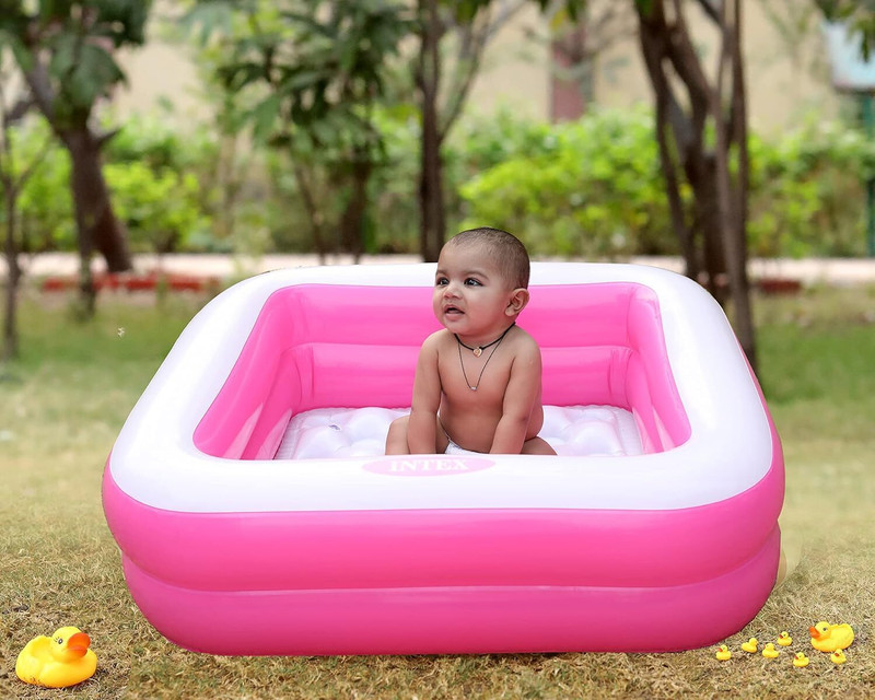 GOSHOPPE ENTERPRISES New Summer Pool for Kids Square 3 Feet (Colour as per availbility)(Multicolor)