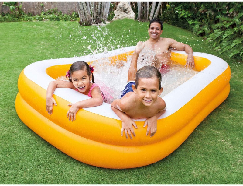 SUNNIFA Inflatable Swimming Pool for Kids & Adults Family Outdoor Garden Terrace(Orange)